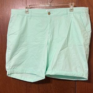 Mint green chino Old Navy shorts